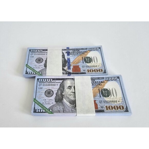 Paper Ancestor Money-New Bundles of 1000 Dollar Bills - Picture 1 of 5